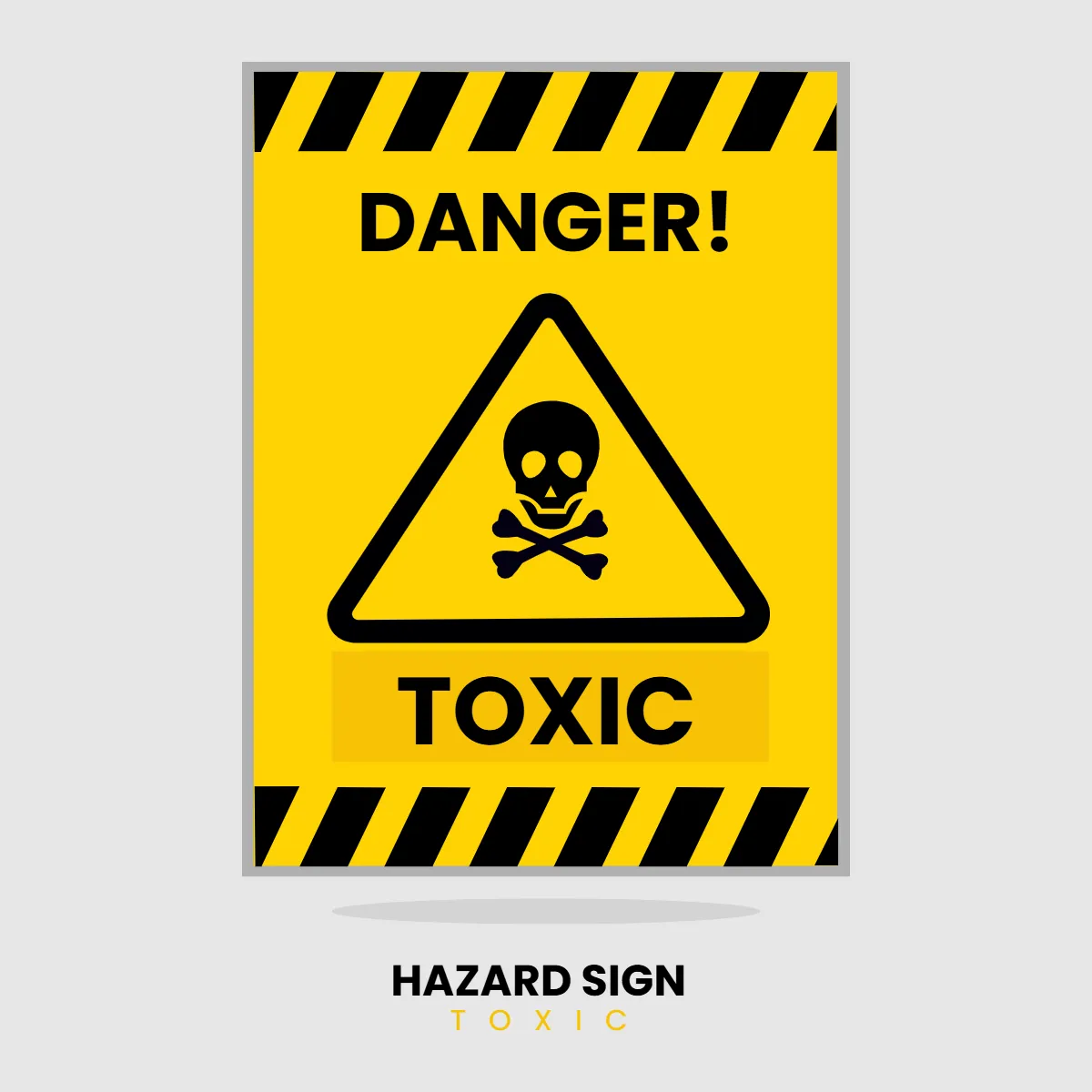 Free Hazard Sign Toxic Clip Art Template to Edit Online