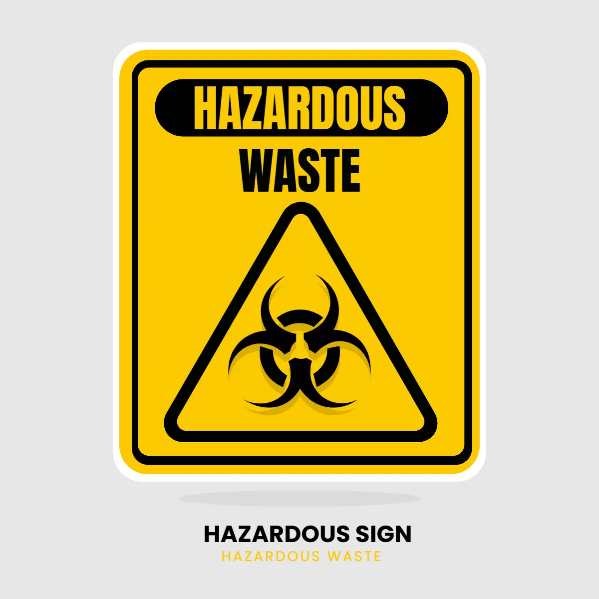 Free Hazardous Waste Sign Clip Art Template to Edit Online