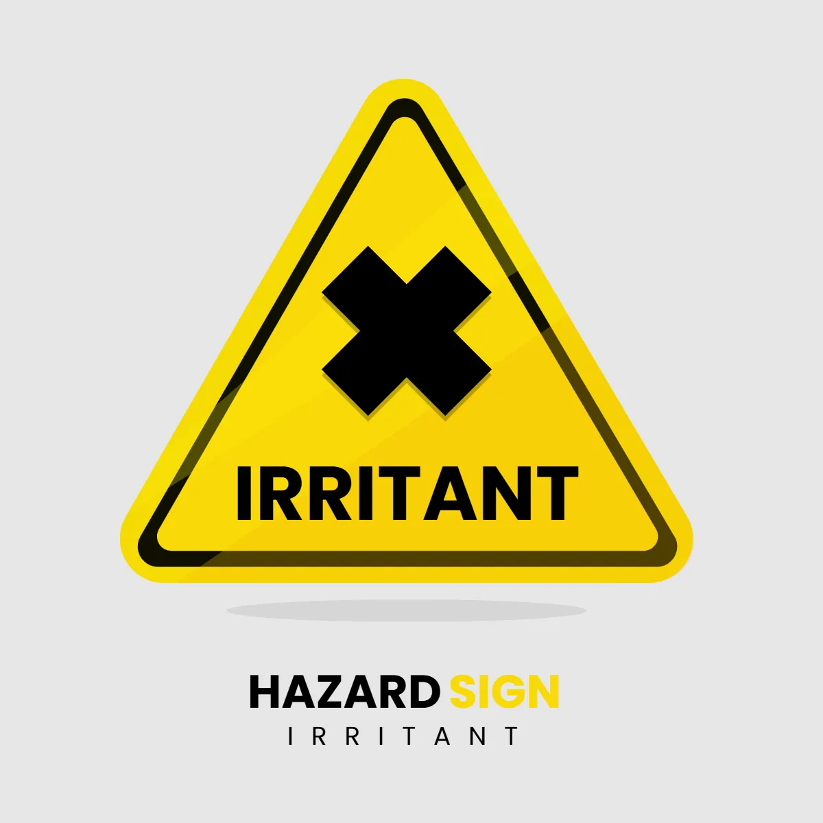 Free Hazard Sign Irritant Clip Art Template to Edit Online
