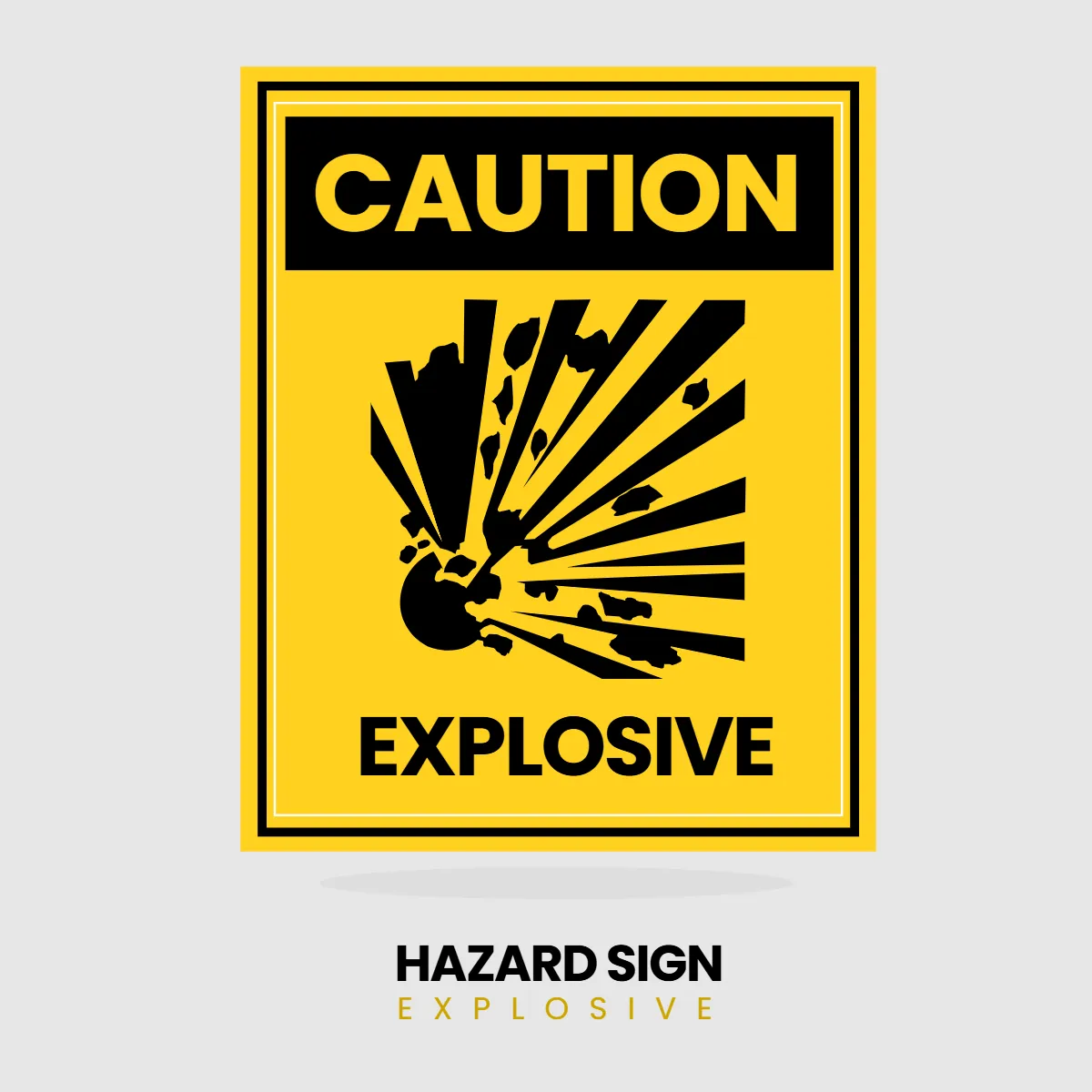 Free Hazard Sign Explosive Clip Art Template to Edit Online