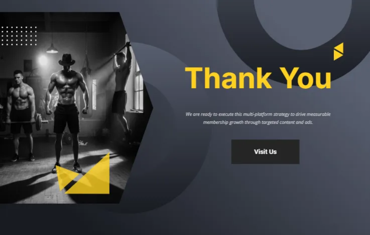 Free Fitness Gym Social Media Strategy Template to Edit Online