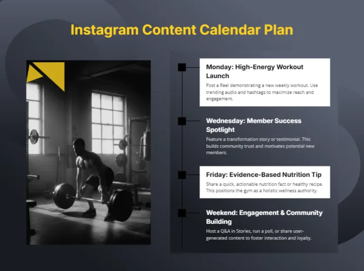 Free Fitness Gym Social Media Strategy Template to Edit Online