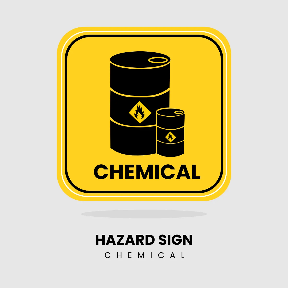 Free Hazard Sign Chemical Clip Art Template to Edit Online