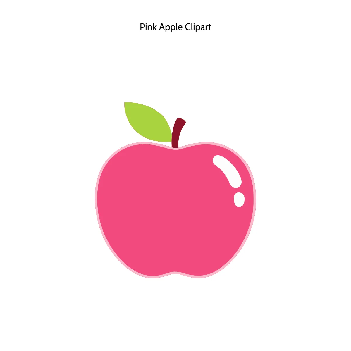 Free Pink Apple Vector Clipart (PNG, SVG) to Edit Online