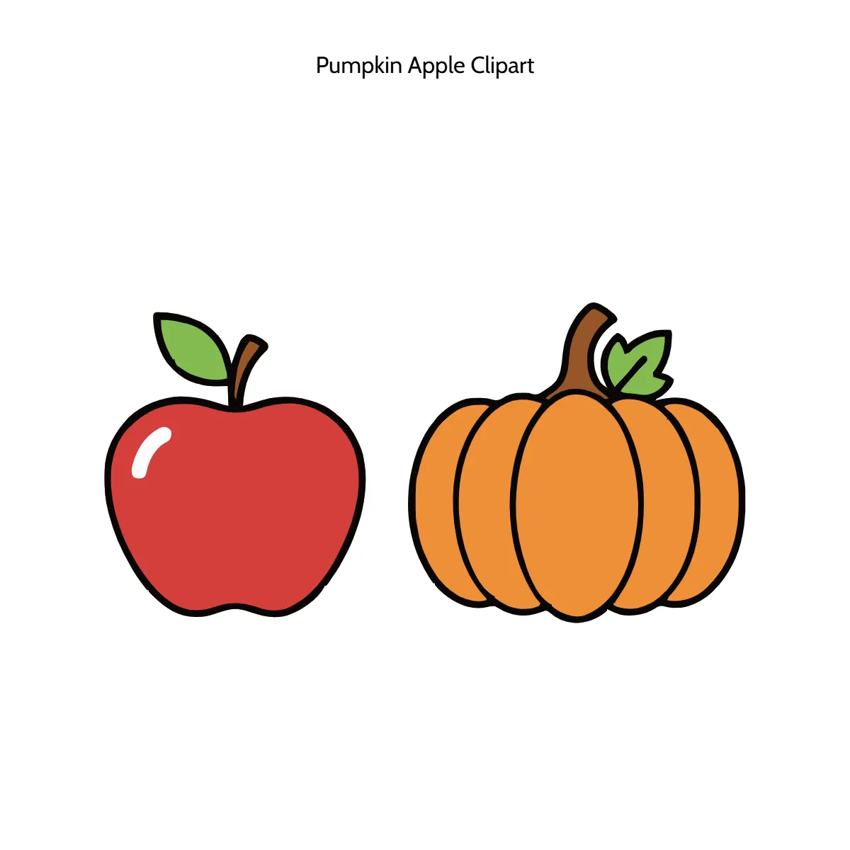 Free Pumpkin Apple Vector Clipart (PNG, SVG) to Edit Online