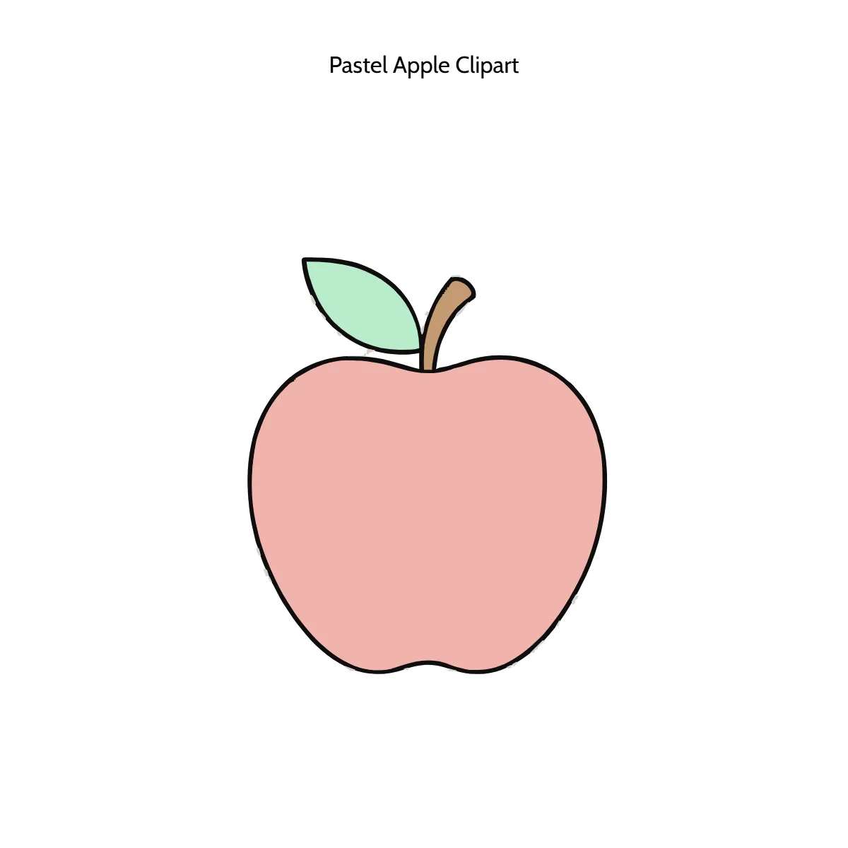 Free Pastel Apple Vector Clipart (PNG, SVG) to Edit Online
