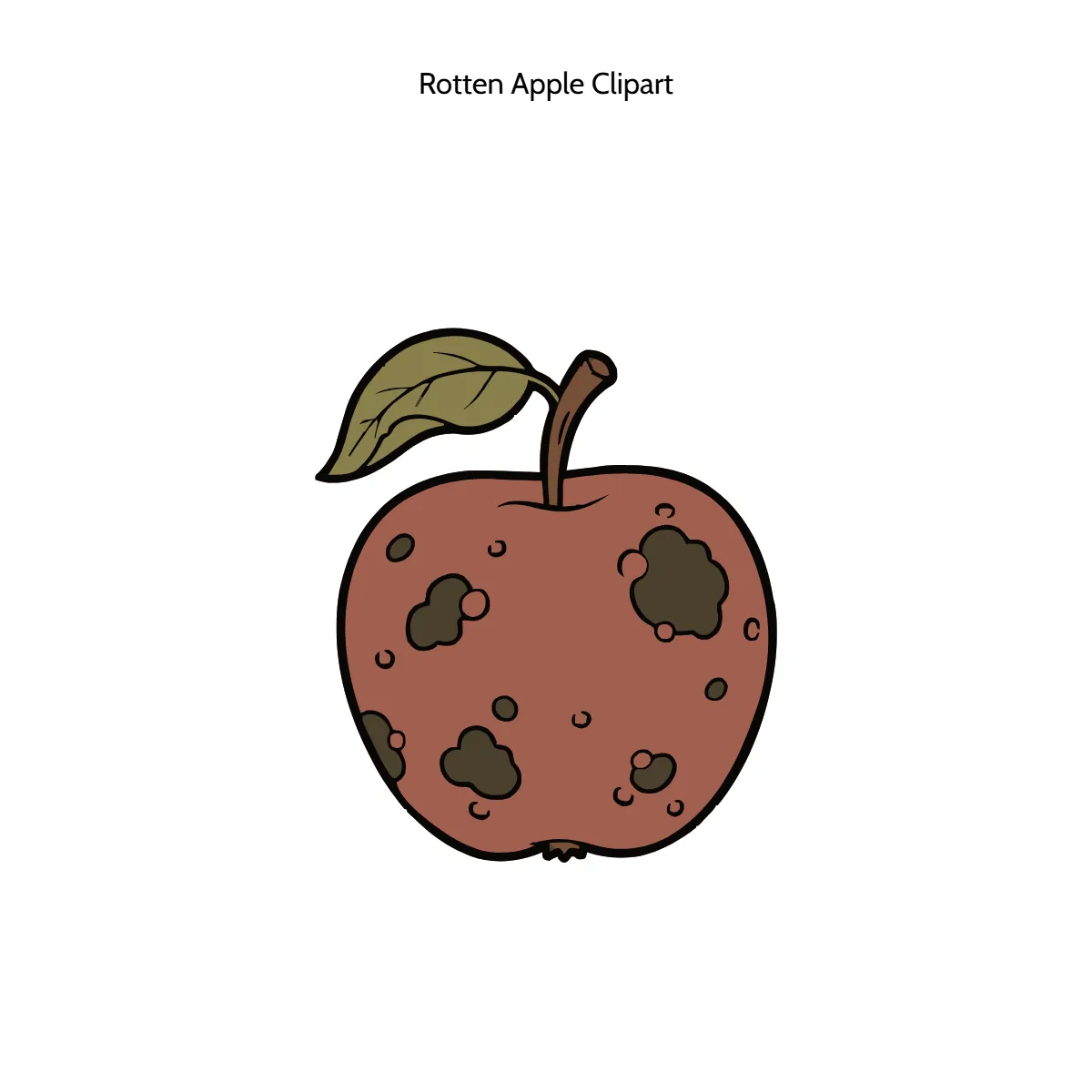 Free Rotten Apple Vector Clipart (PNG, SVG) to Edit Online