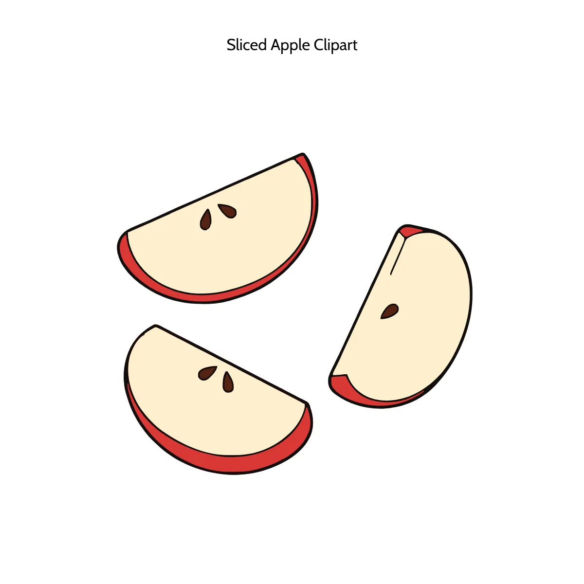 Free Sliced Apple Vector Clipart (PNG, SVG) to Edit Online