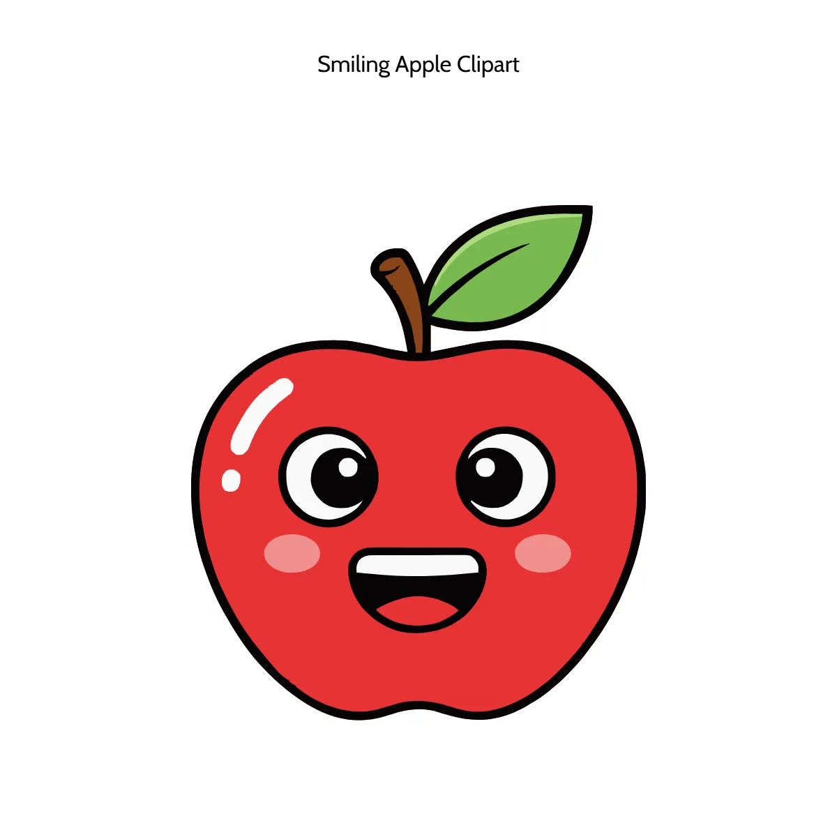 Free Smiling Apple Vector Clipart (PNG, SVG) to Edit Online
