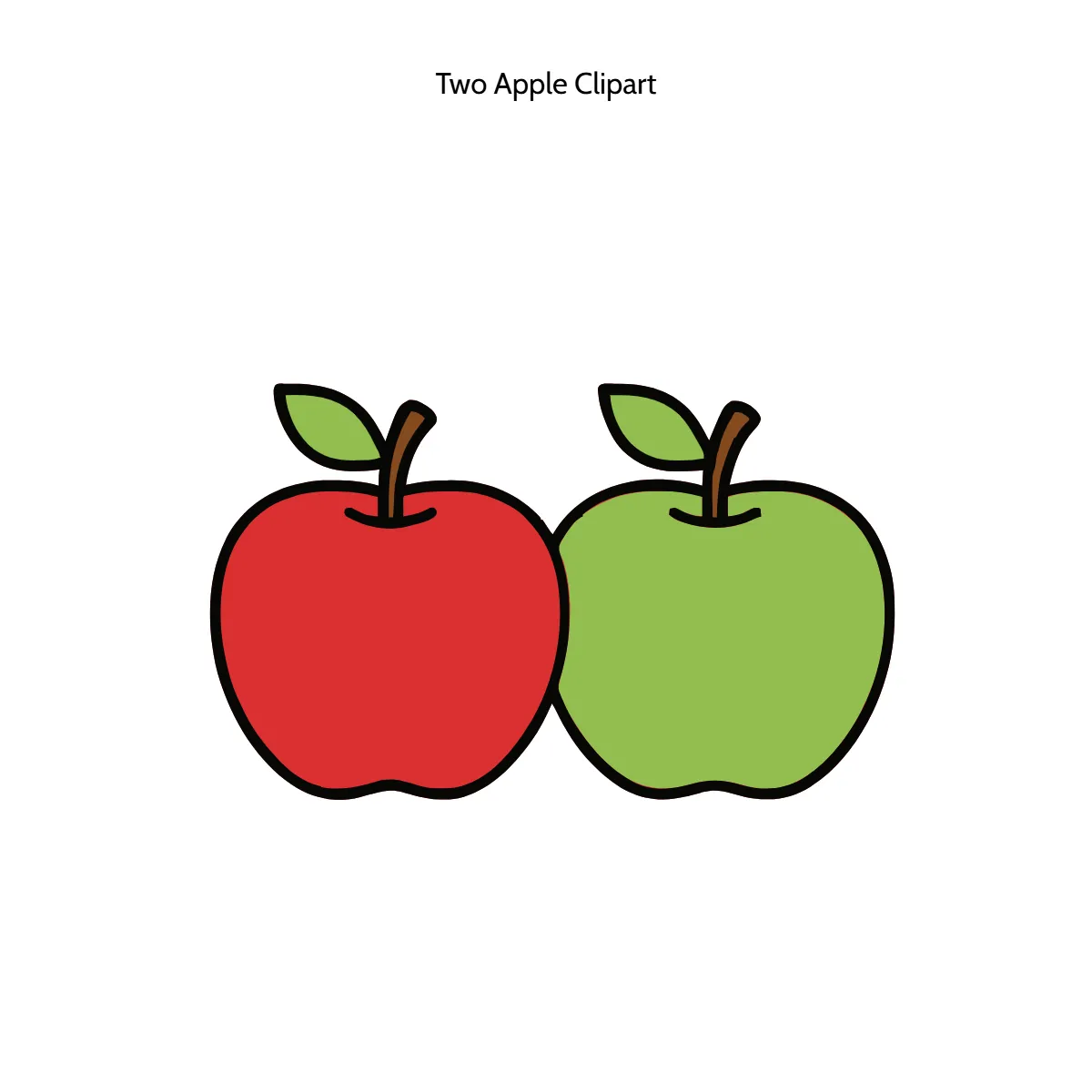 Free Two Apple Vector Clipart (PNG, SVG) to Edit Online