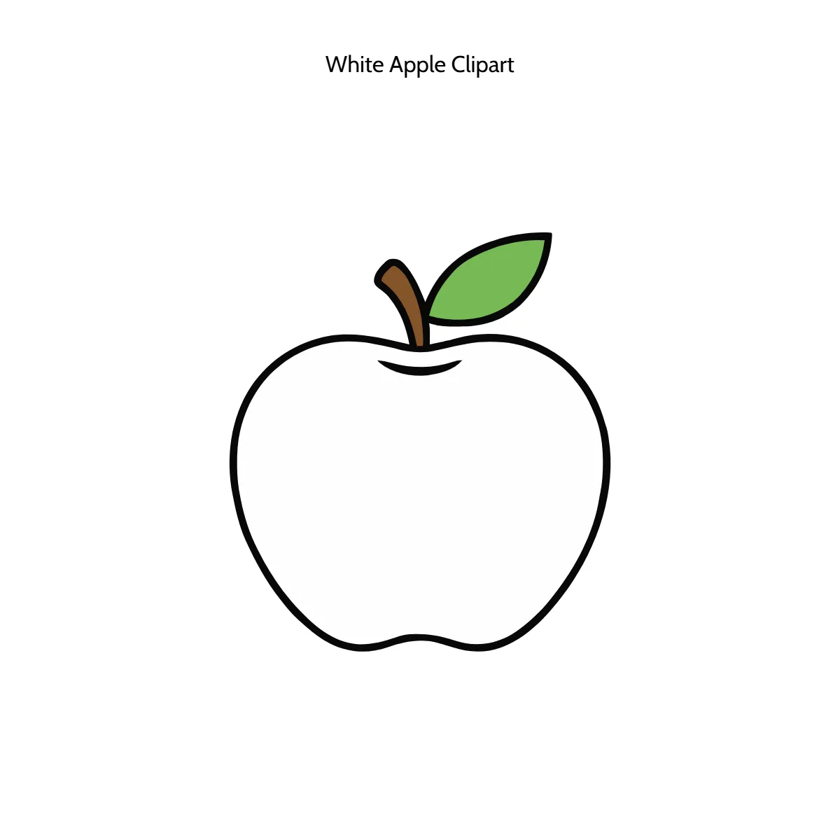 Free White Apple Vector Clipart (PNG, SVG) to Edit Online