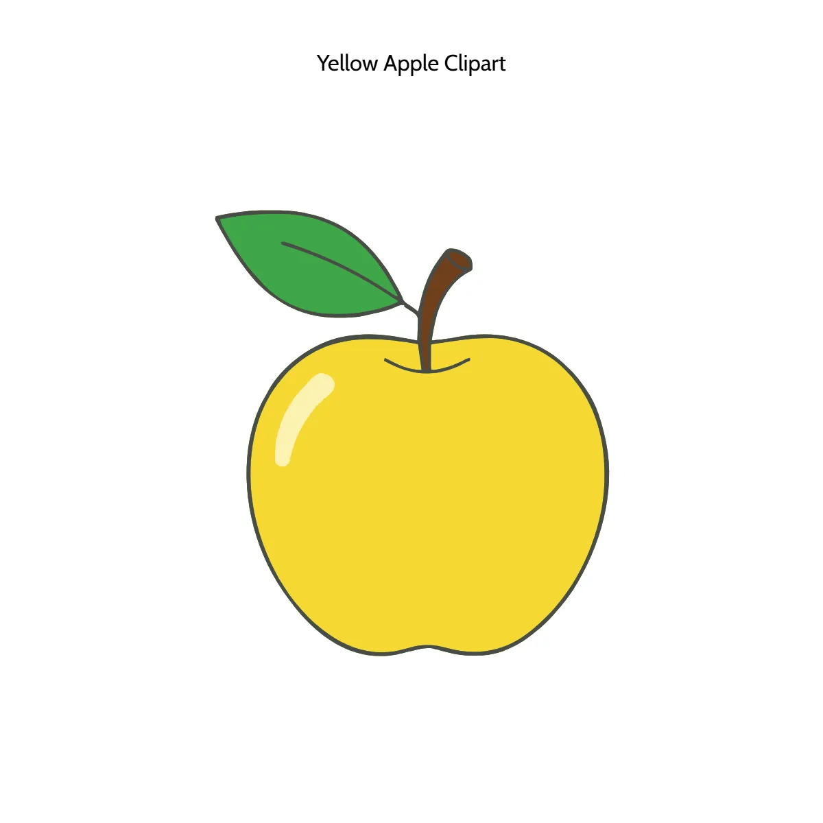 Free Yellow Apple Vector Clipart (PNG, SVG) to Edit Online