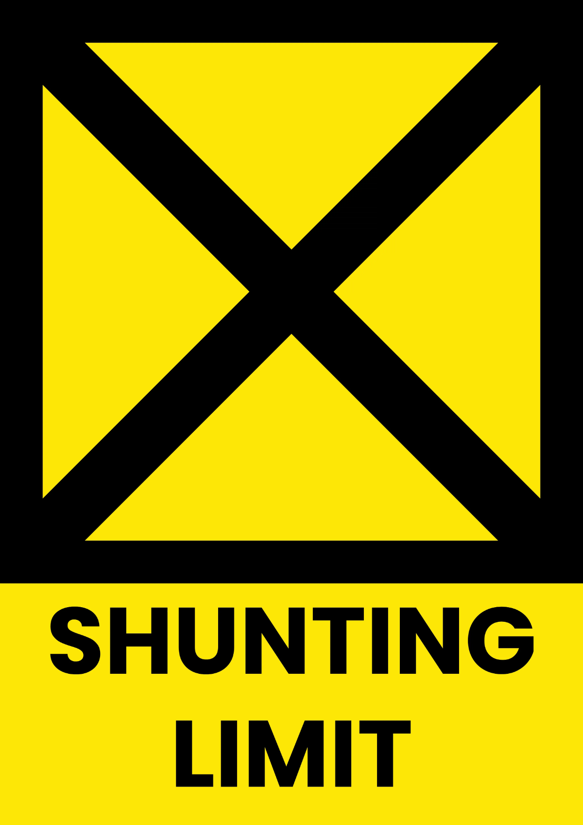 Free Shunting Limit Railway Sign Template to Edit Online