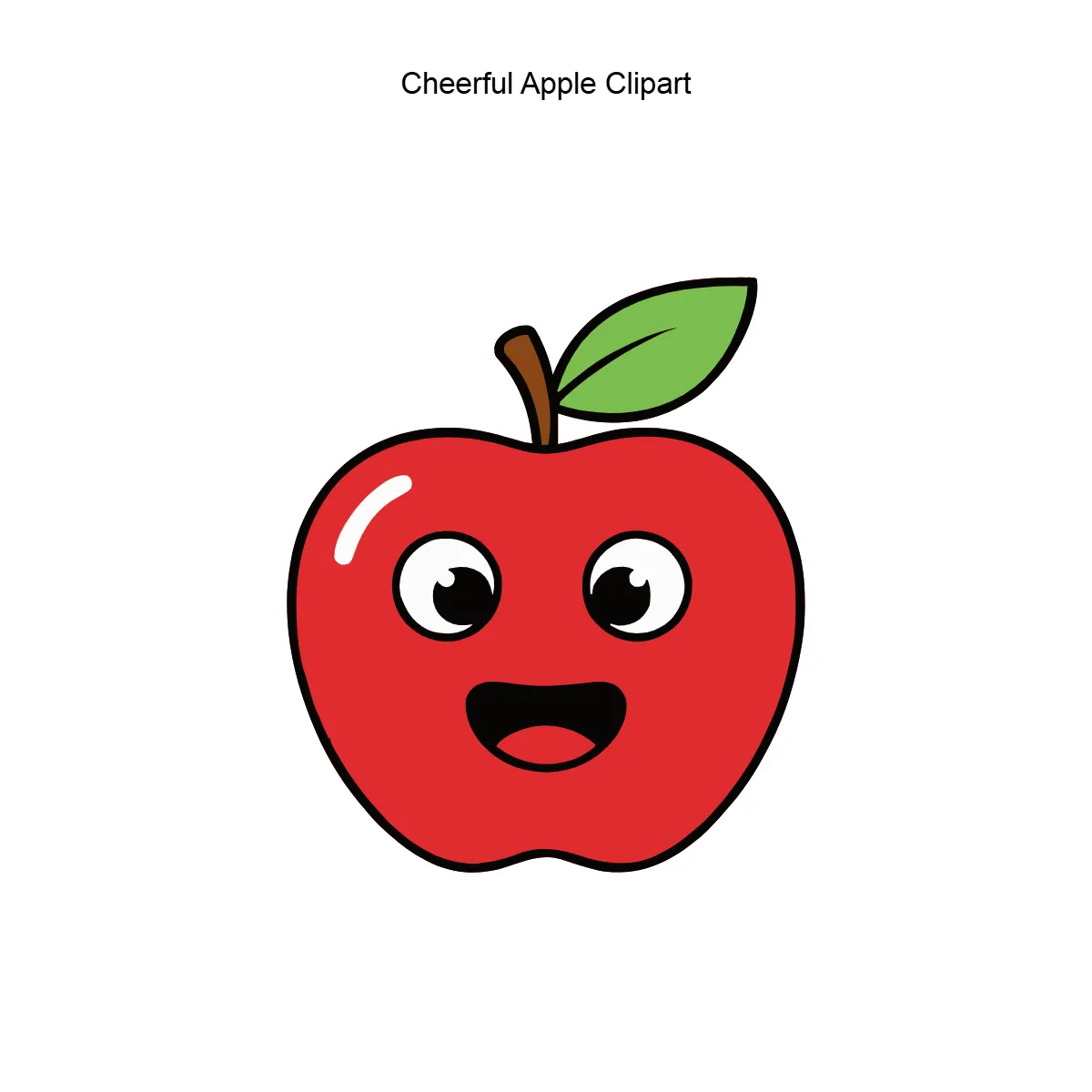 Free Cheerful Apple Vector Clipart (PNG, SVG) to Edit Online