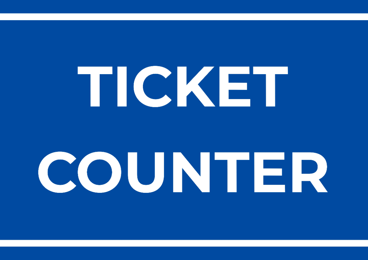Free Ticket Counter Railway Sign Template to Edit Online
