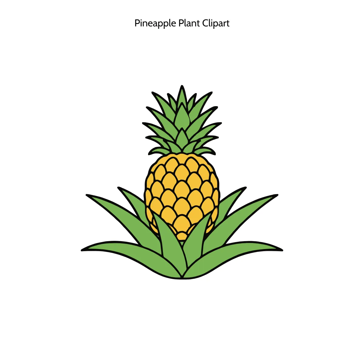 Free Pineapple Plant Vector Clipart (PNG, SVG) to Edit Online