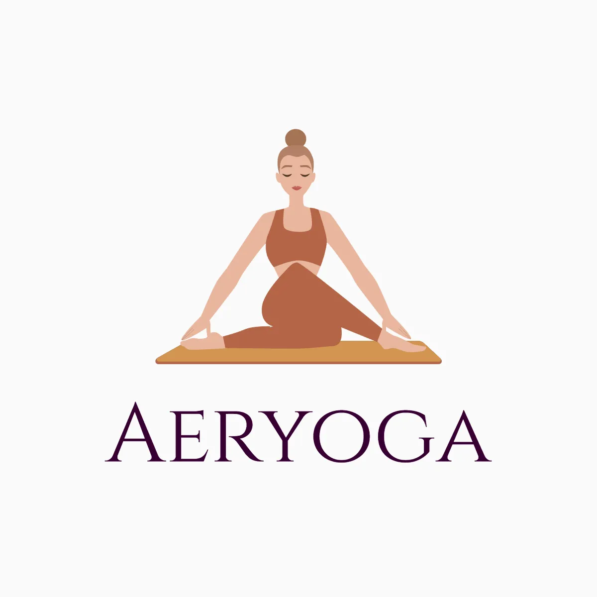 Free Aerial Yoga Logo Template to Edit Online