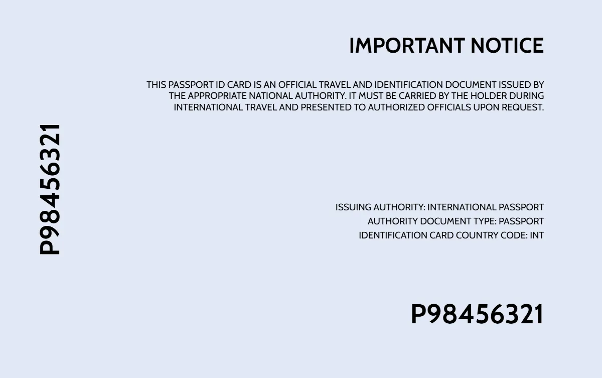Free Realistic Passport Card Template to Edit Online