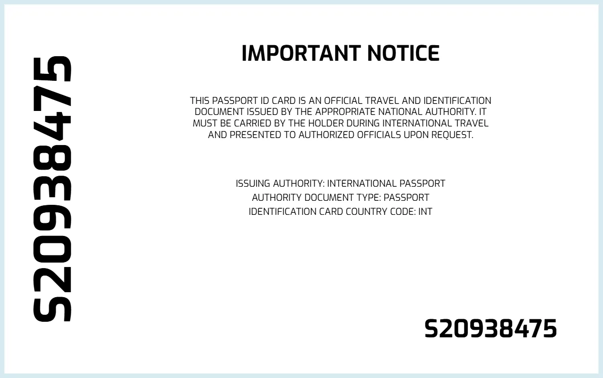 Free Simple Identity Card Passport Template to Edit Online