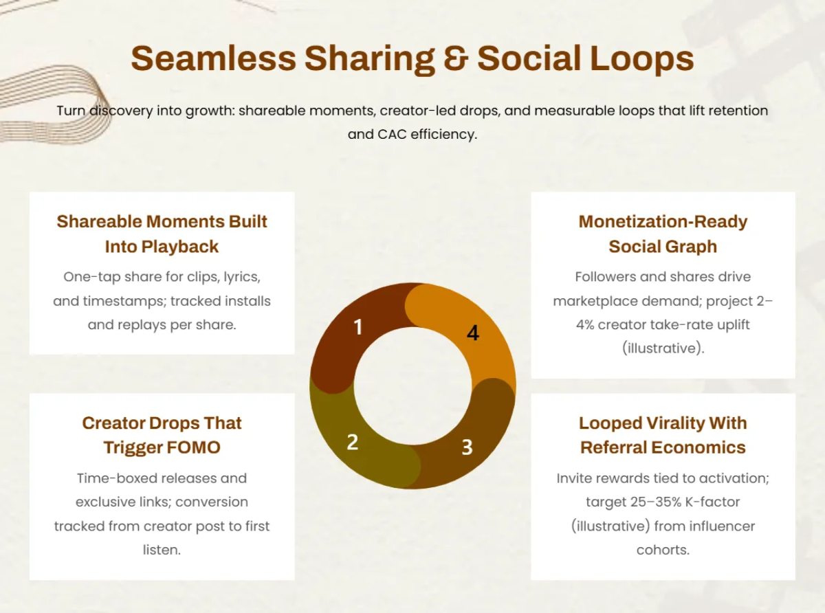 Free Music App Pitch Deck Template to Edit Online