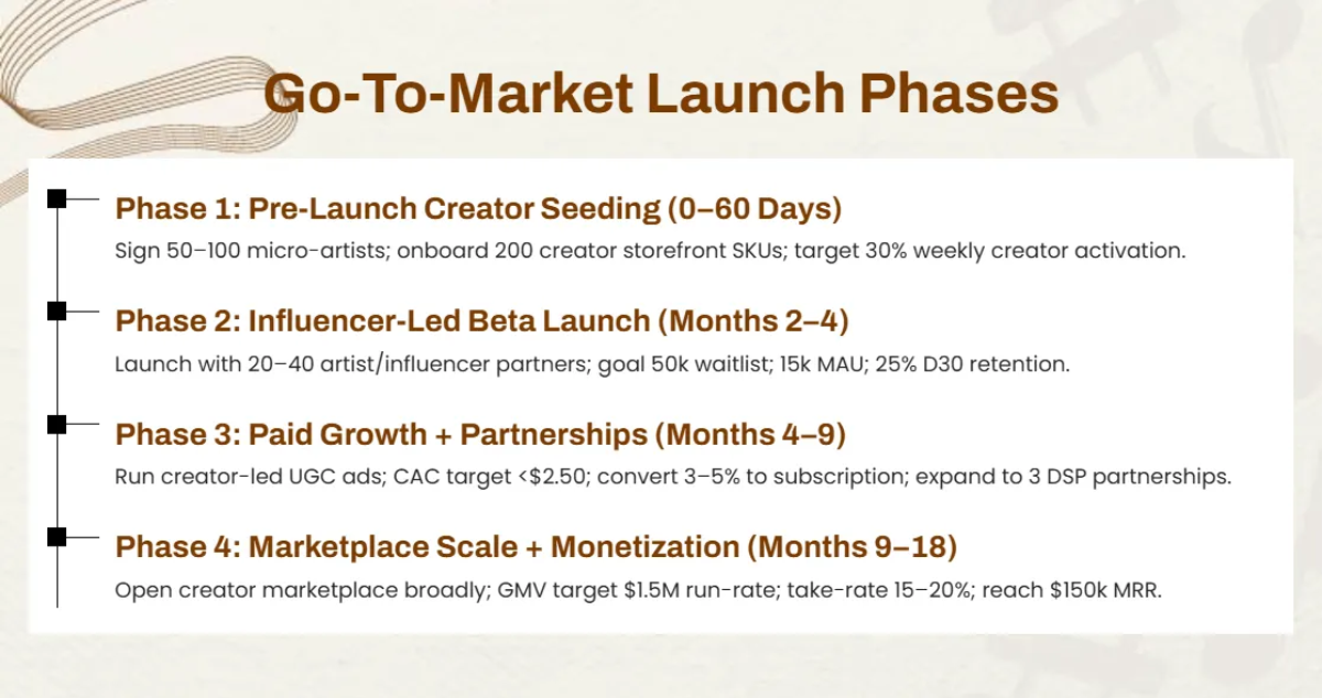 Free Music App Pitch Deck Template to Edit Online