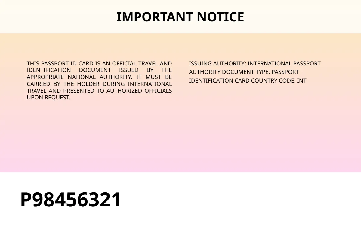 Free Formal Attire Passport Photo Card Template to Edit Online