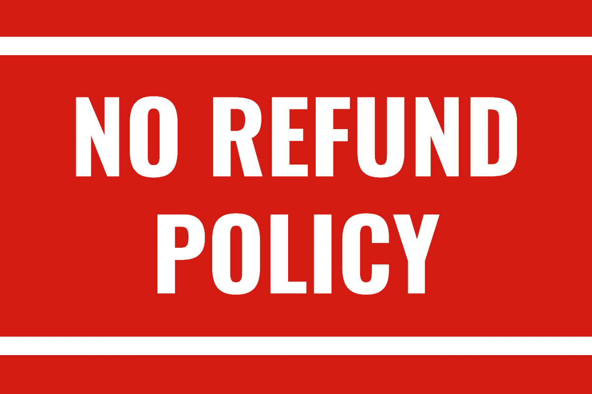 No Refund Policy Beauty And Wellness Sign Template