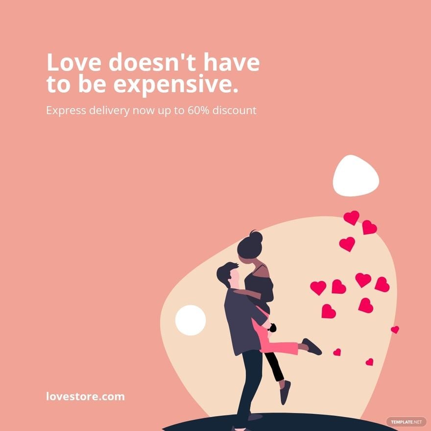 Valentine's Day Sale Instagram Post Template