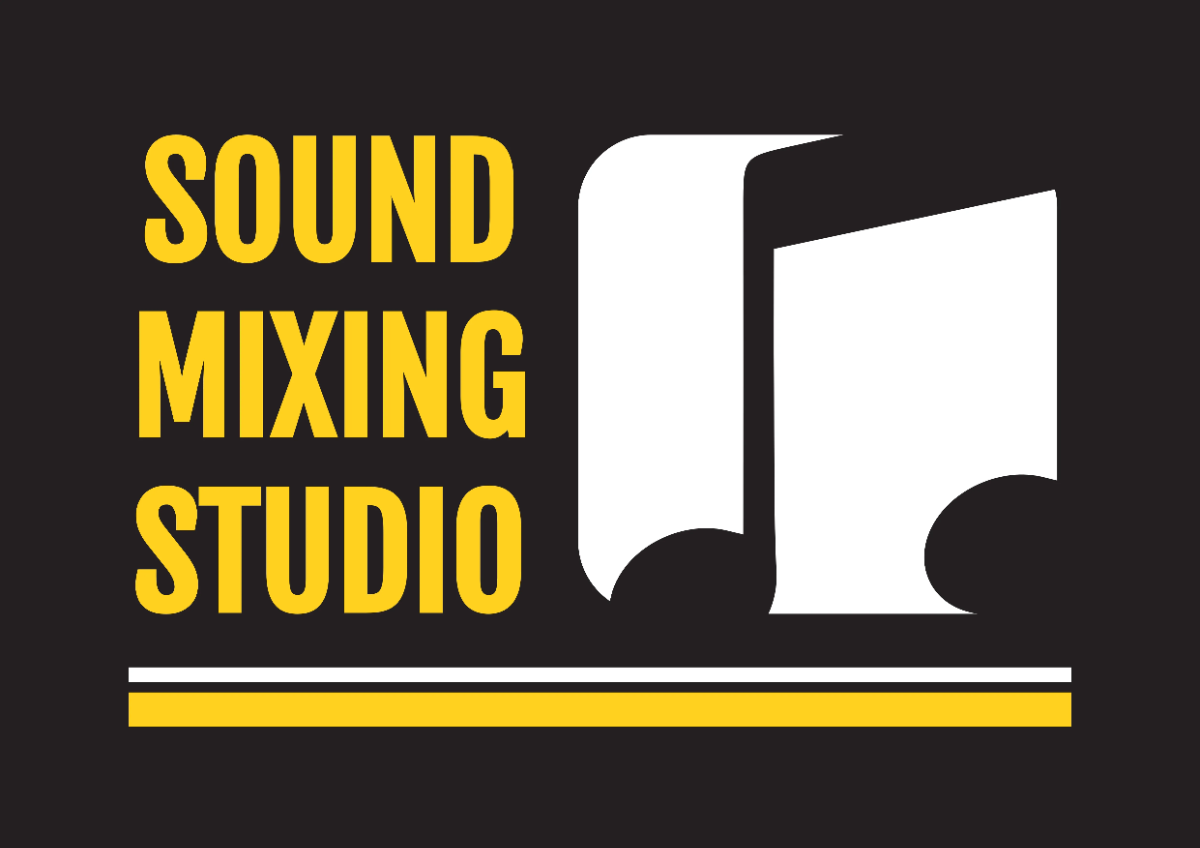 Sound Mixing Studio Entertainment Sign Template