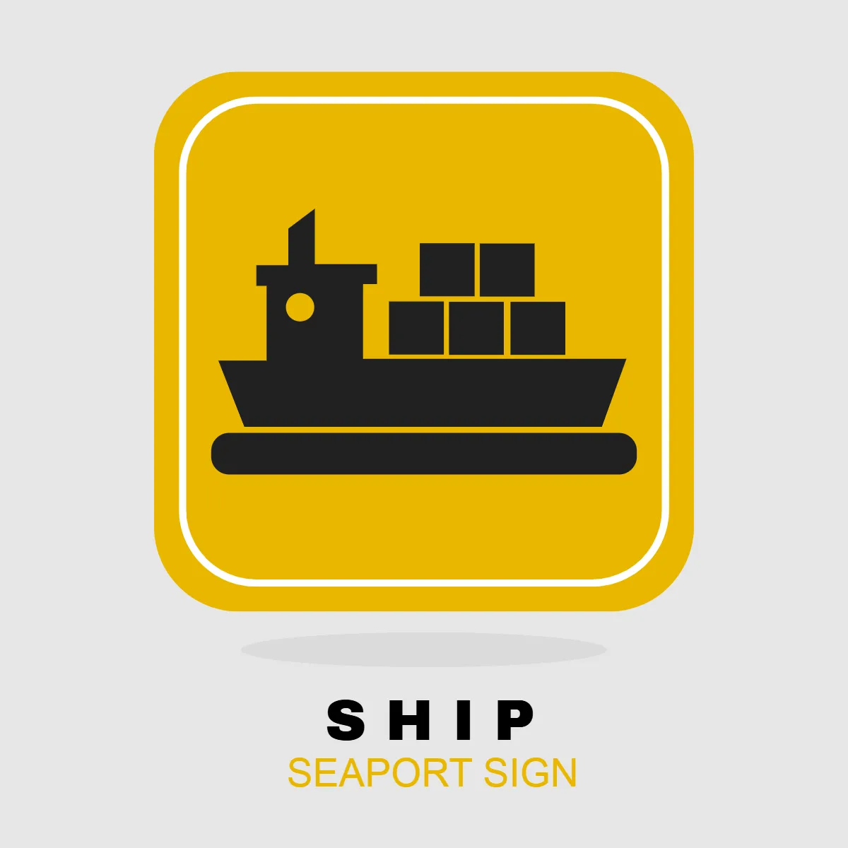 Free Seaport Sign Ship Clip Art Template to Edit Online