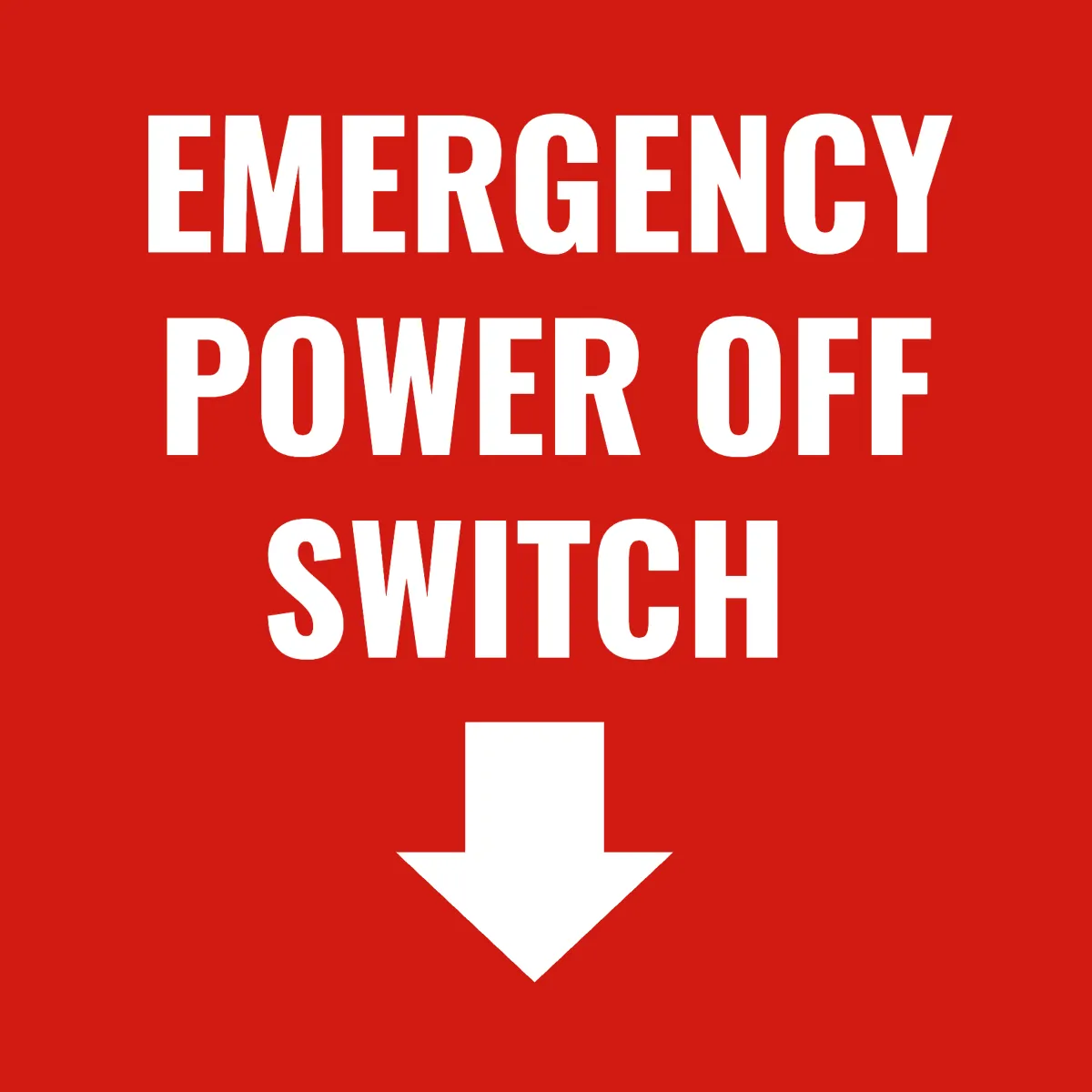 Emergency Power Off Switch Sign Template