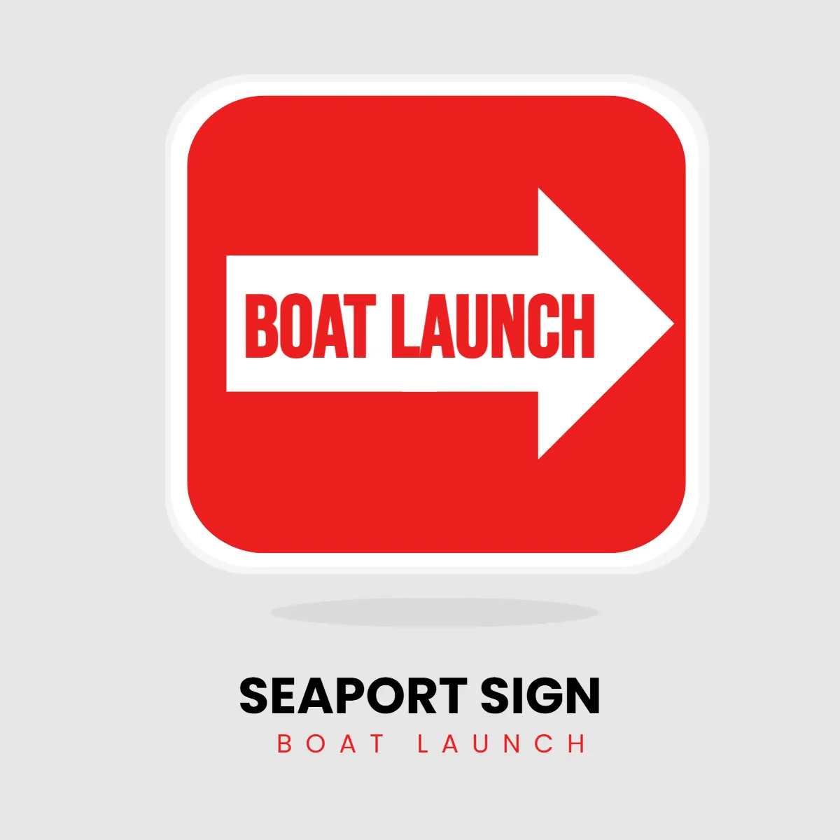 Free Seaport Sign Boat Launch Clip Art Template to Edit Online