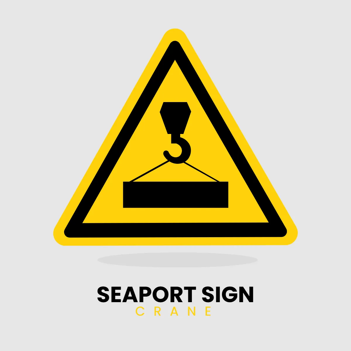 Free Seaport Sign Crane Clip Art Template to Edit Online