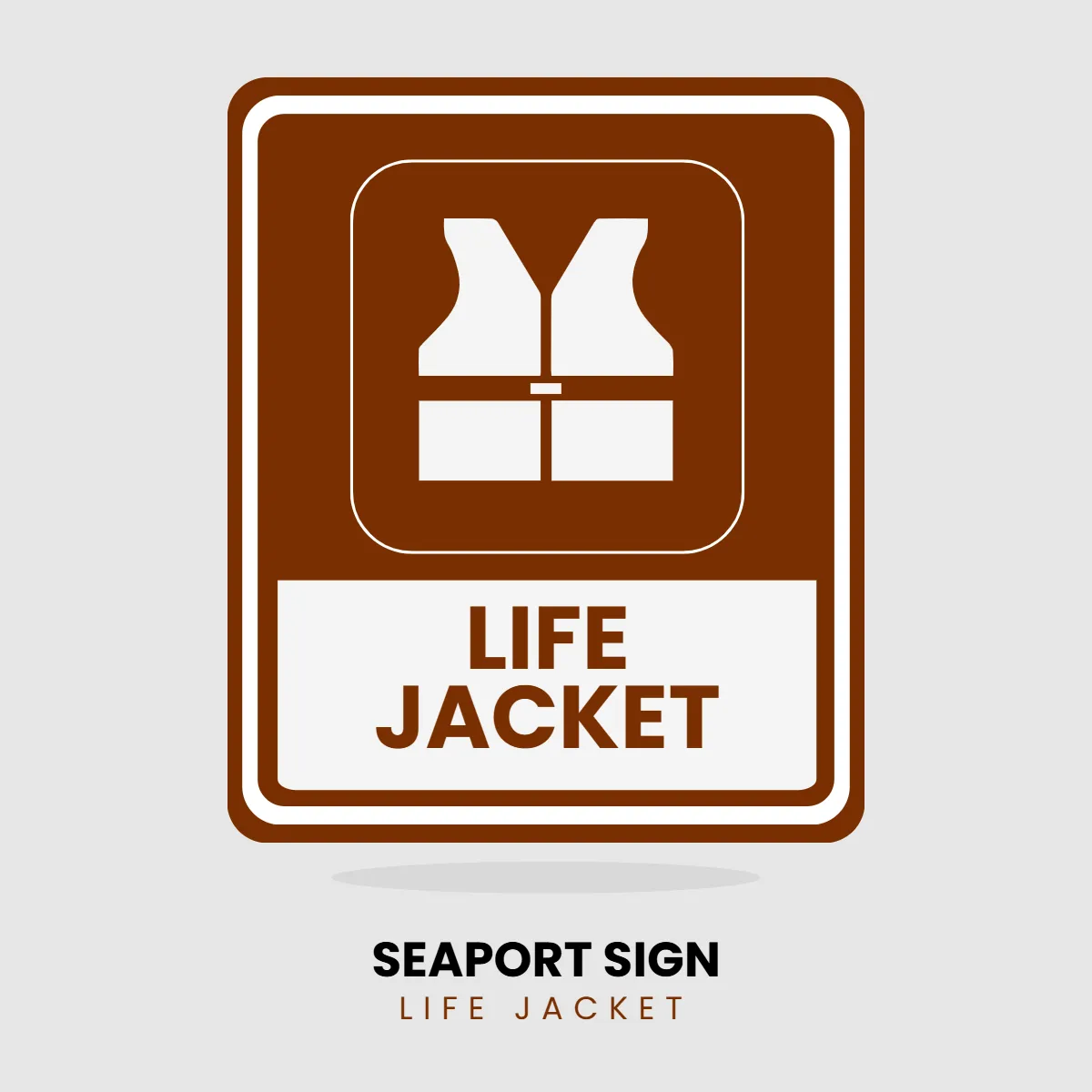 Free Seaport Sign Life Jacket Clip Art Template to Edit Online