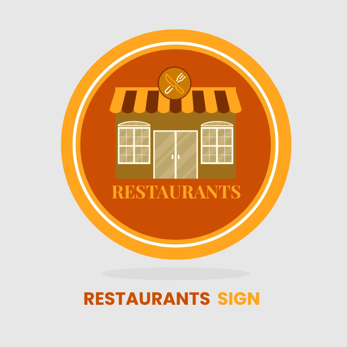 Free Restaurants Sign Clip Art Template to Edit Online
