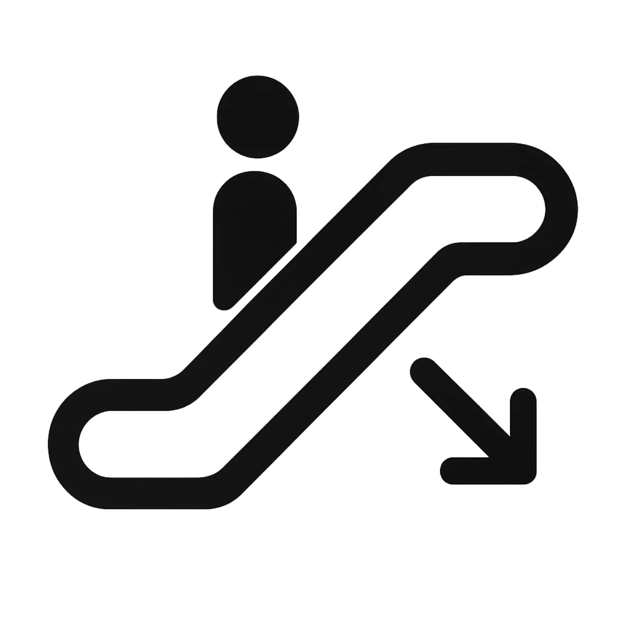 Free Down Escalator Public Building Sign Template to Edit Online