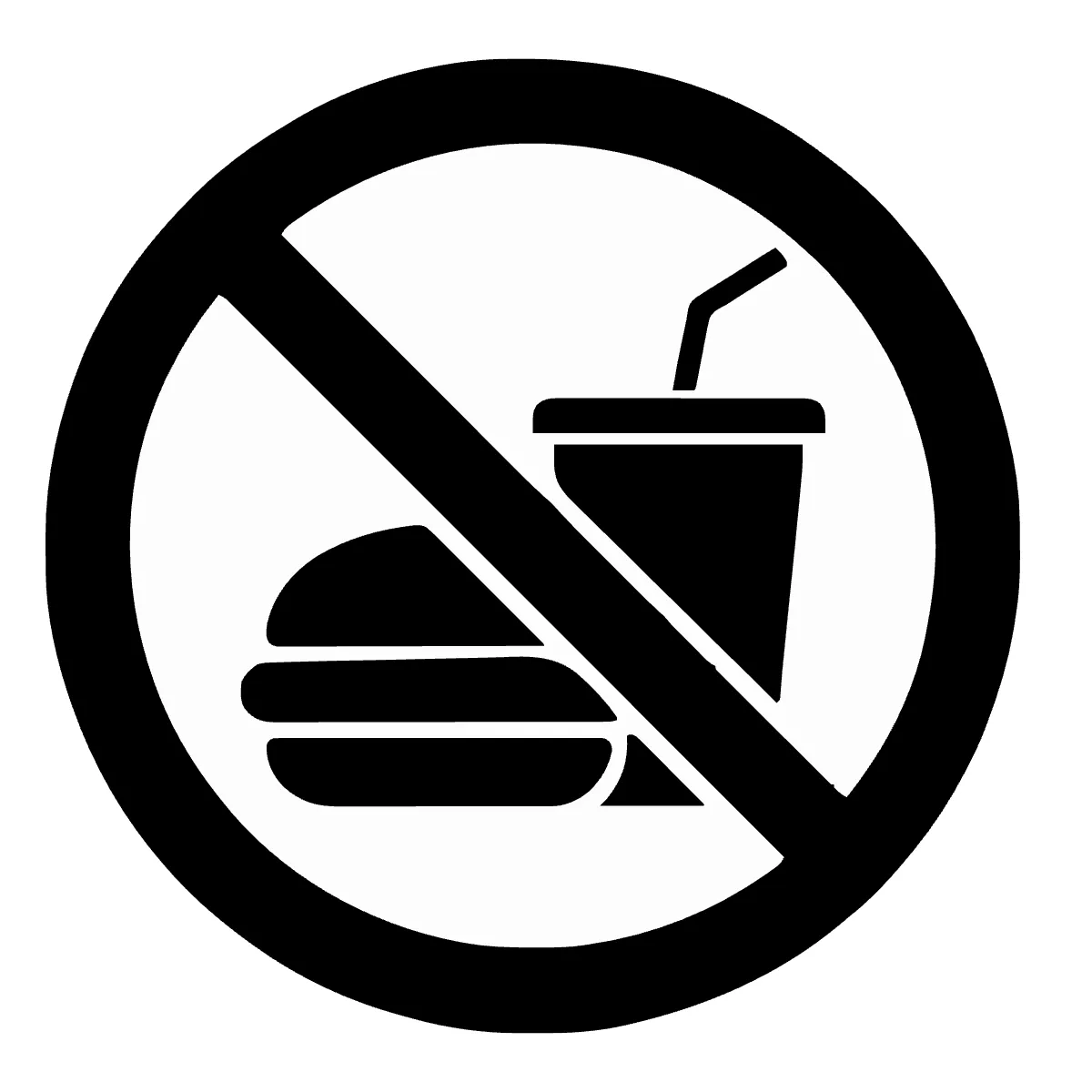 Free No Food or Drink Public Building Sign Template to Edit Online