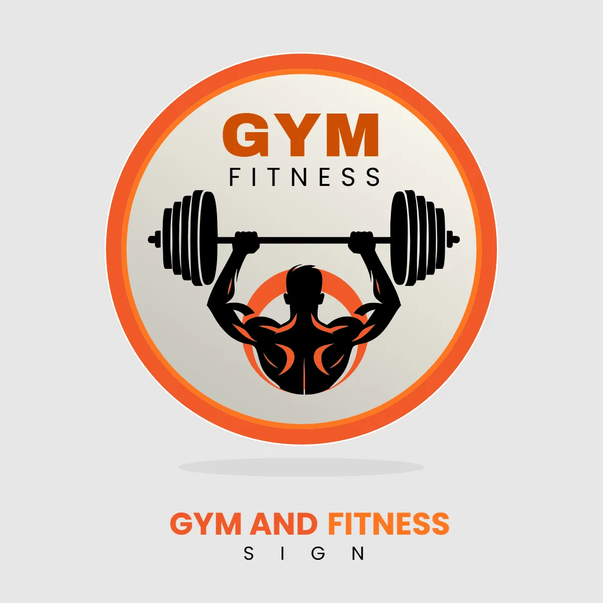 Free Gym And Fitness Sign Clip Art Template to Edit Online