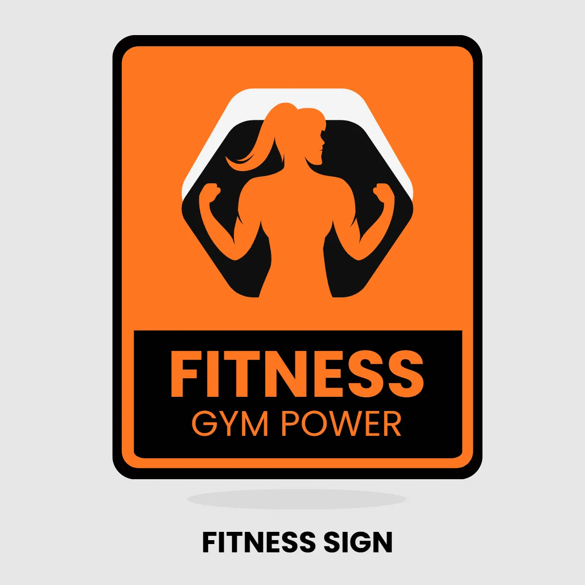 Free Fitness Sign Clip Art Template to Edit Online
