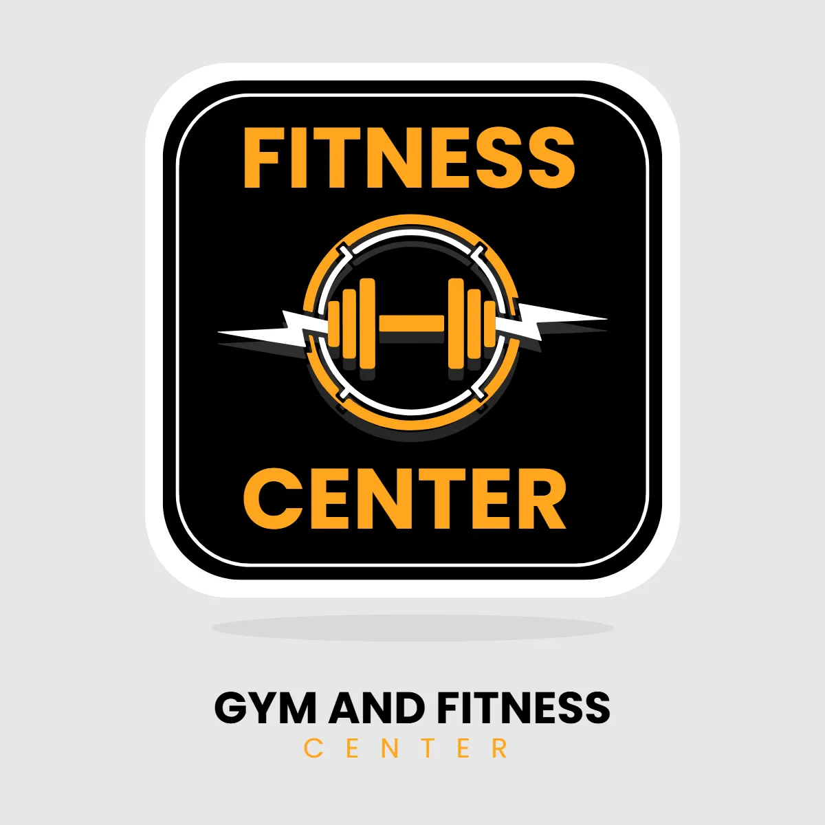 Free Gym And Fitness Center Sign Clip Art Template to Edit Online