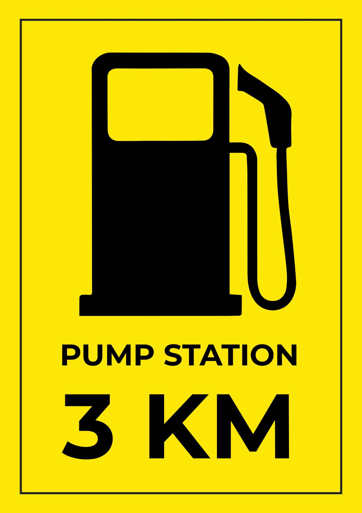 Free Pump Station Petroleum Sign Template to Edit Online