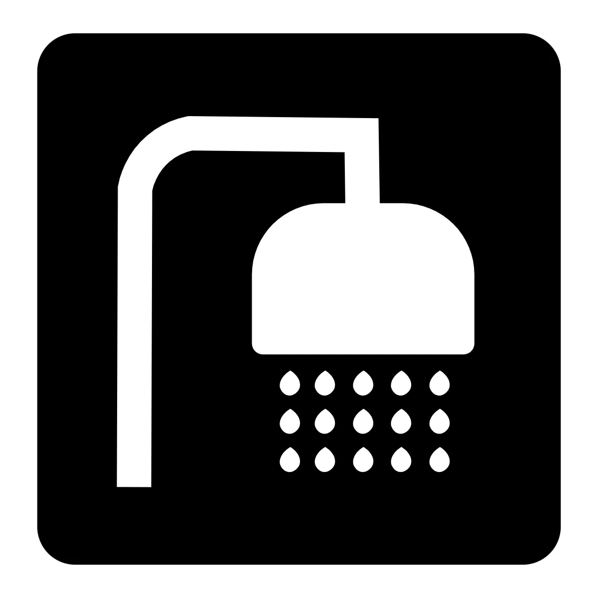 Free Shower Room Public Building Sign Template to Edit Online