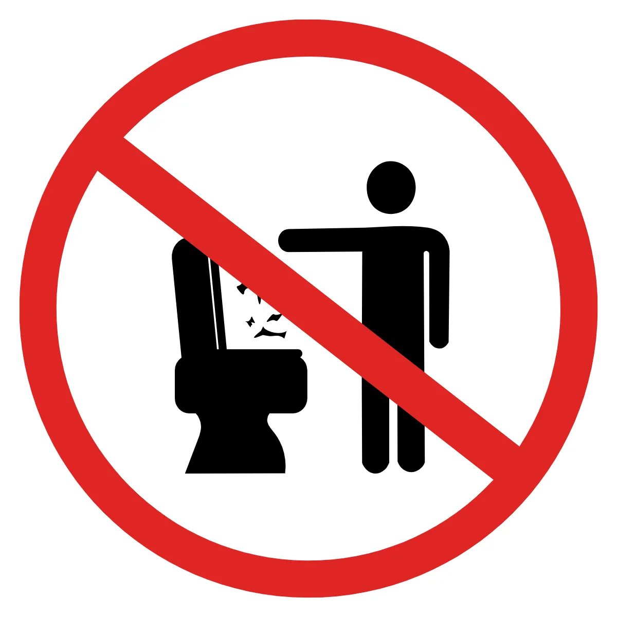 Free Do Not Throw Trash in Toilet Public Building Sign Template to Edit Online