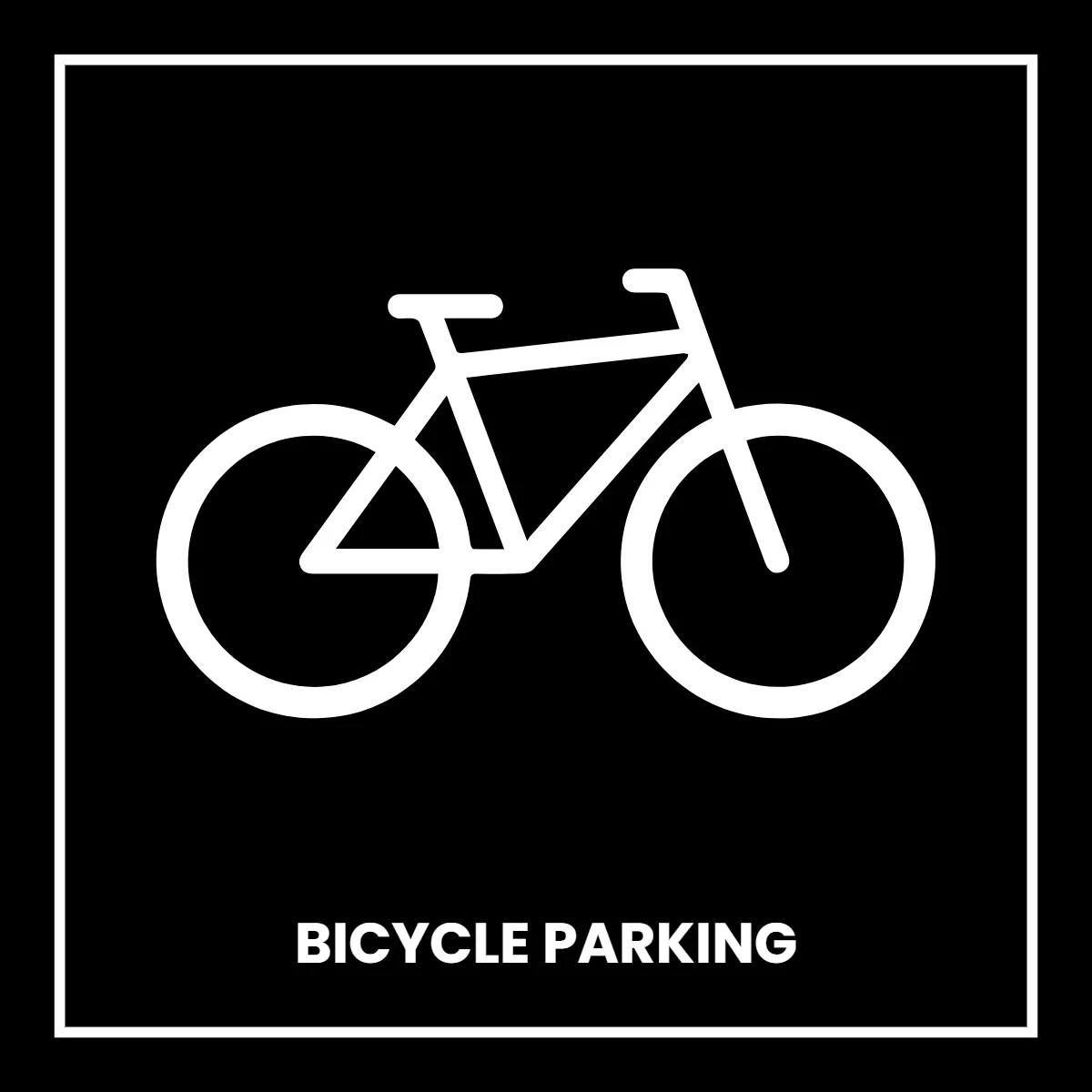 Free Bicycle Parking Public Building Sign Template to Edit Online