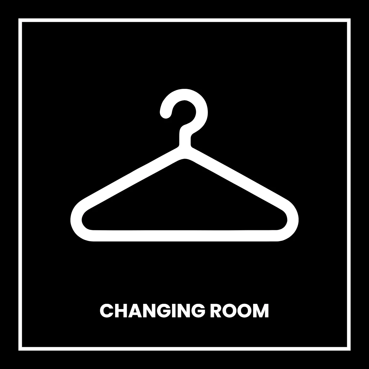 Free Changing Room Public Building Sign Template to Edit Online