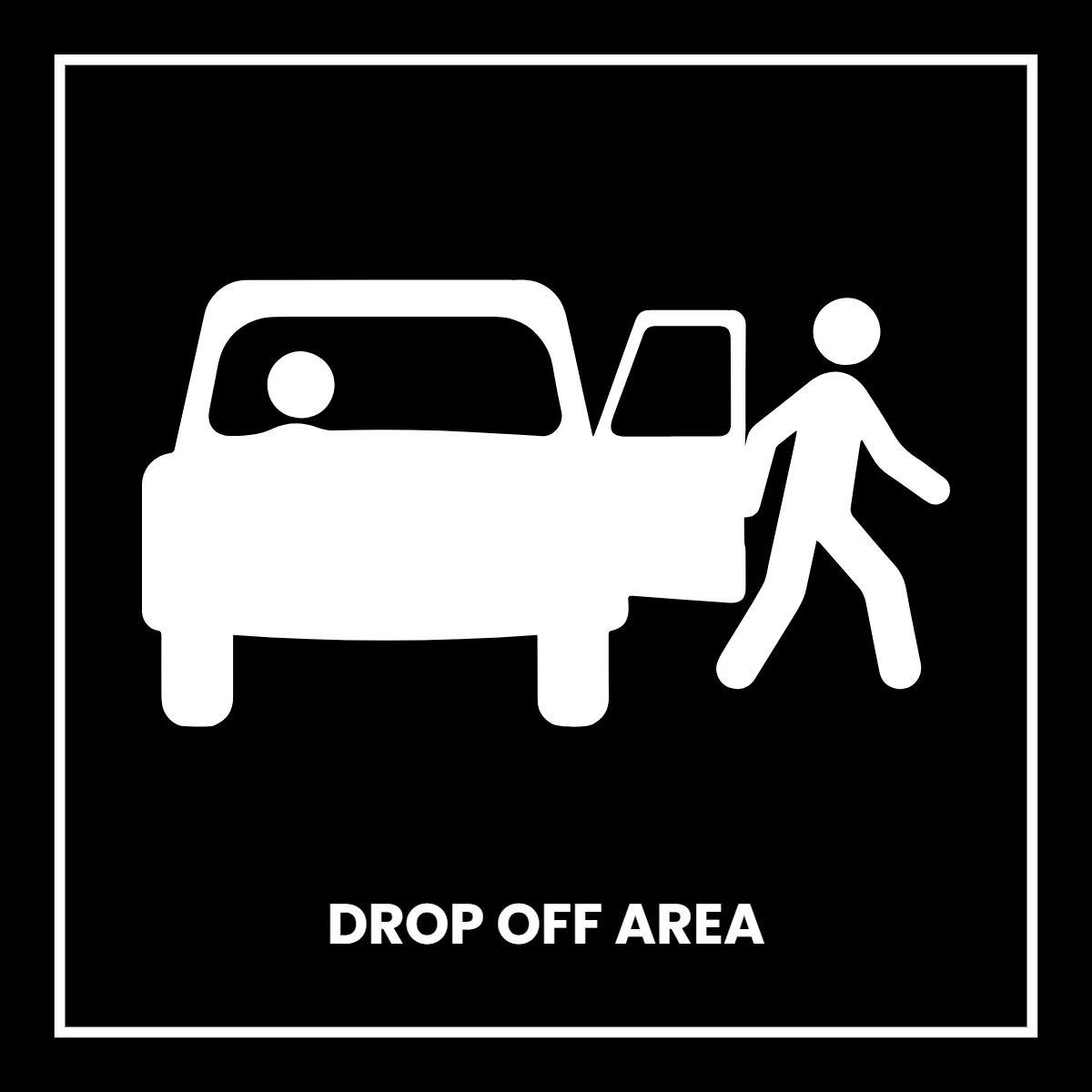 Free Drop Off Area Public Building Sign Template to Edit Online