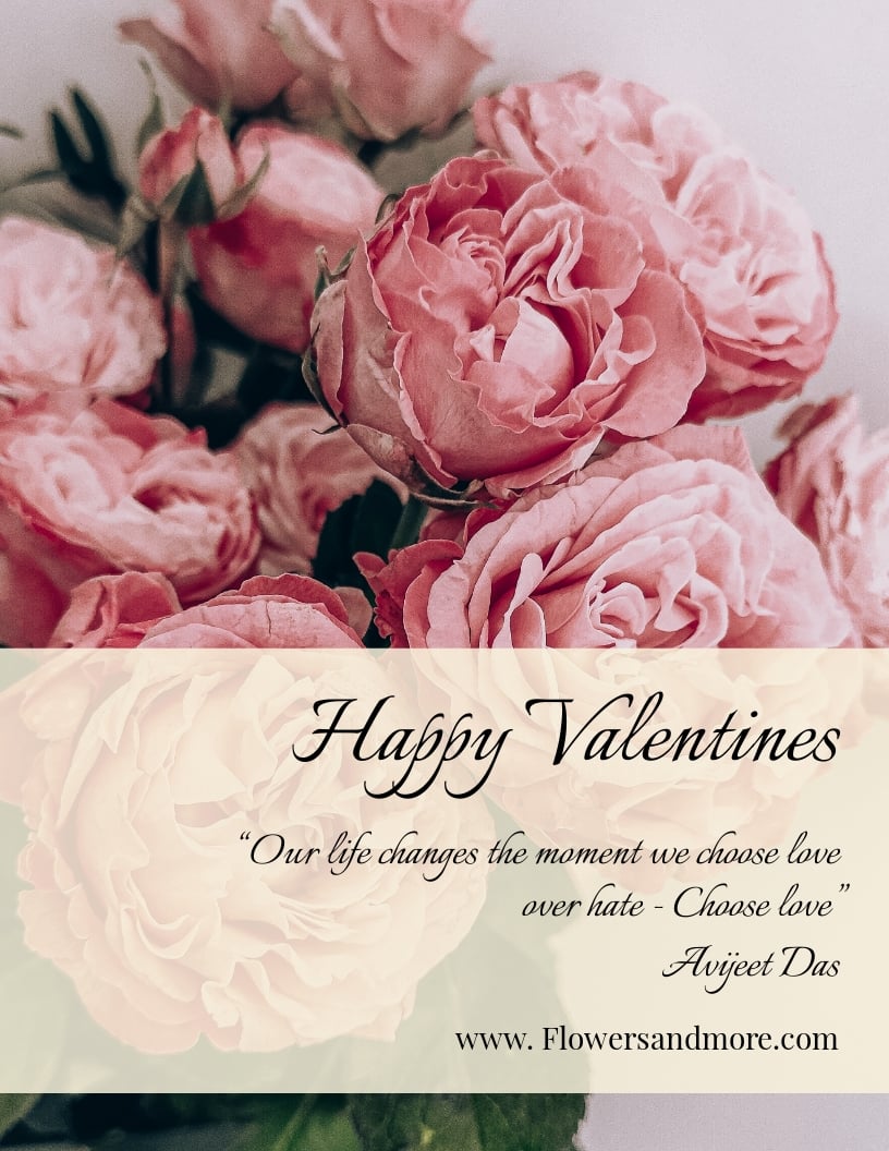 Valentine's Day Quote Flyer Template
