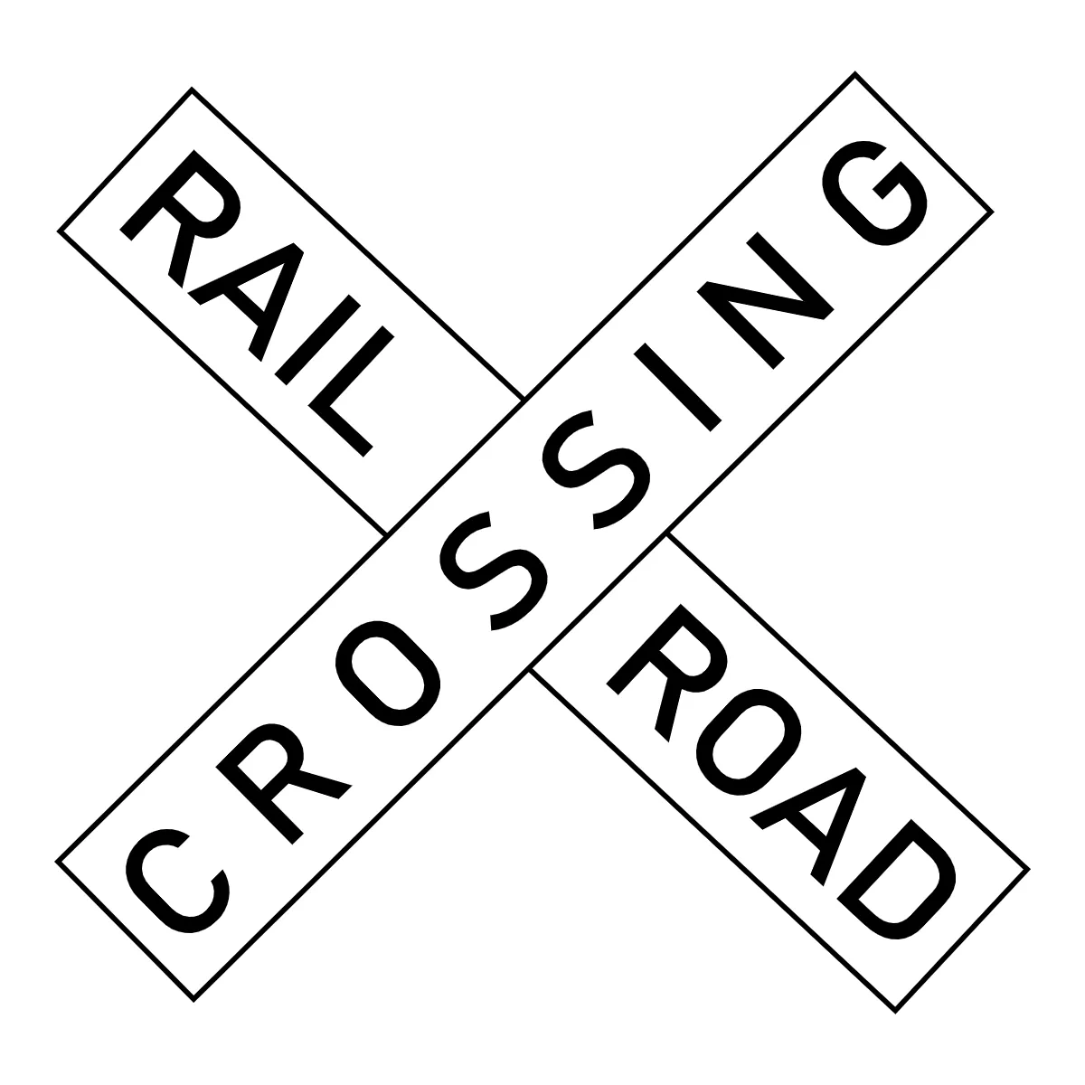 Free Crossing Crossbuck Railway Sign Template to Edit Online