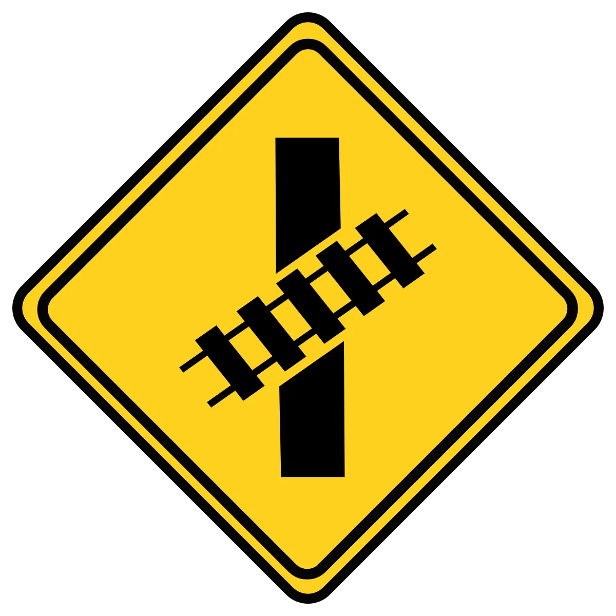 Free Skwewed Crossing Railway Sign Template to Edit Online