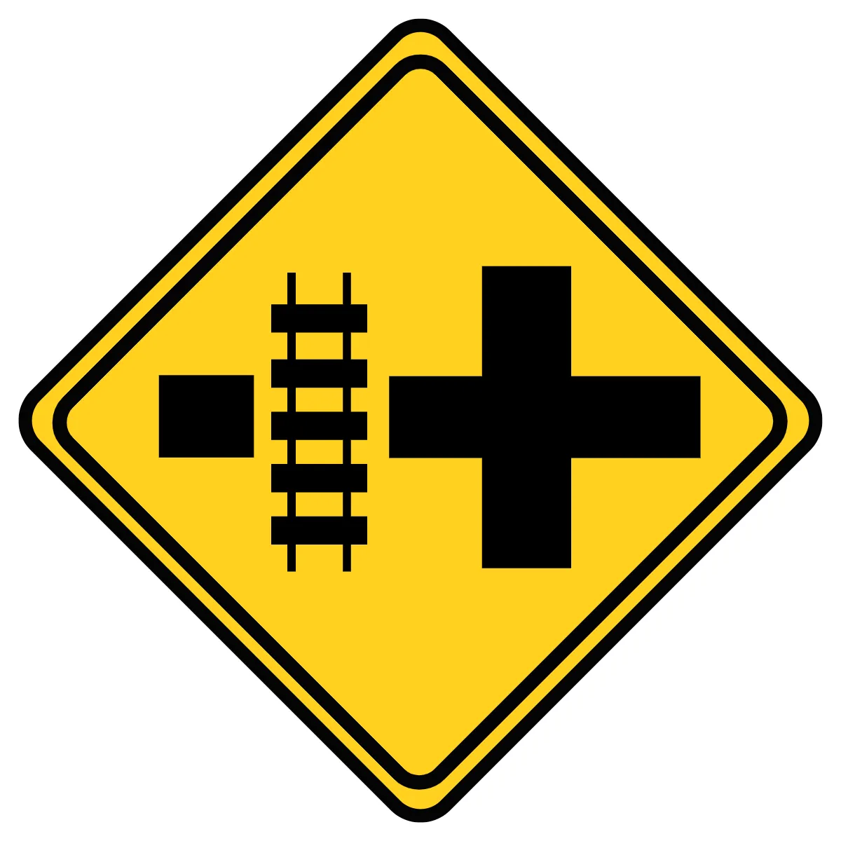 Free Parallel Crossing Railway Sign Template to Edit Online